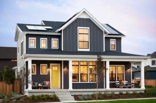 What are High Performance and Net Zero Houses? home house architecture family suburb luxury window real realty suburban residential property facade mortgage roof porch driveway building door