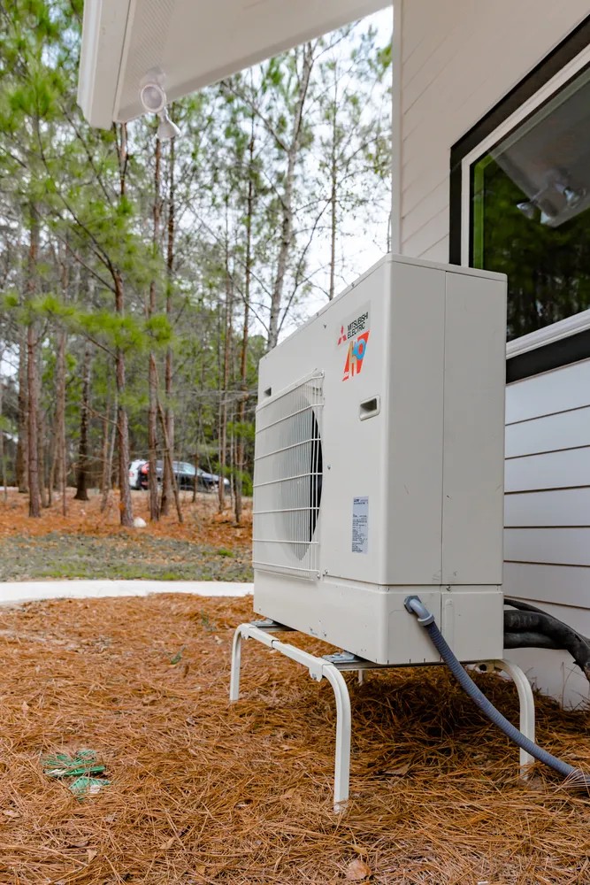 Outdoor heat pump for Kuntz residence